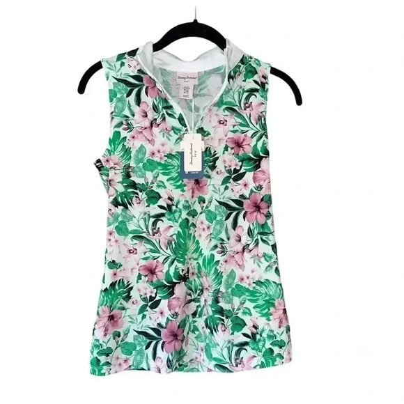 Tommy Bahama Tropical Floral Tank Top UPF 50 Quick Dry Active Wear, Golf,  D9 - Picture 1 of 5
